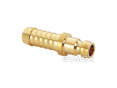 ESH Nippel, DN6, mit Dorn für Standardschläuche 6mm, ohne Ventil, 15bar, -20°C/+200°C, Messing, 